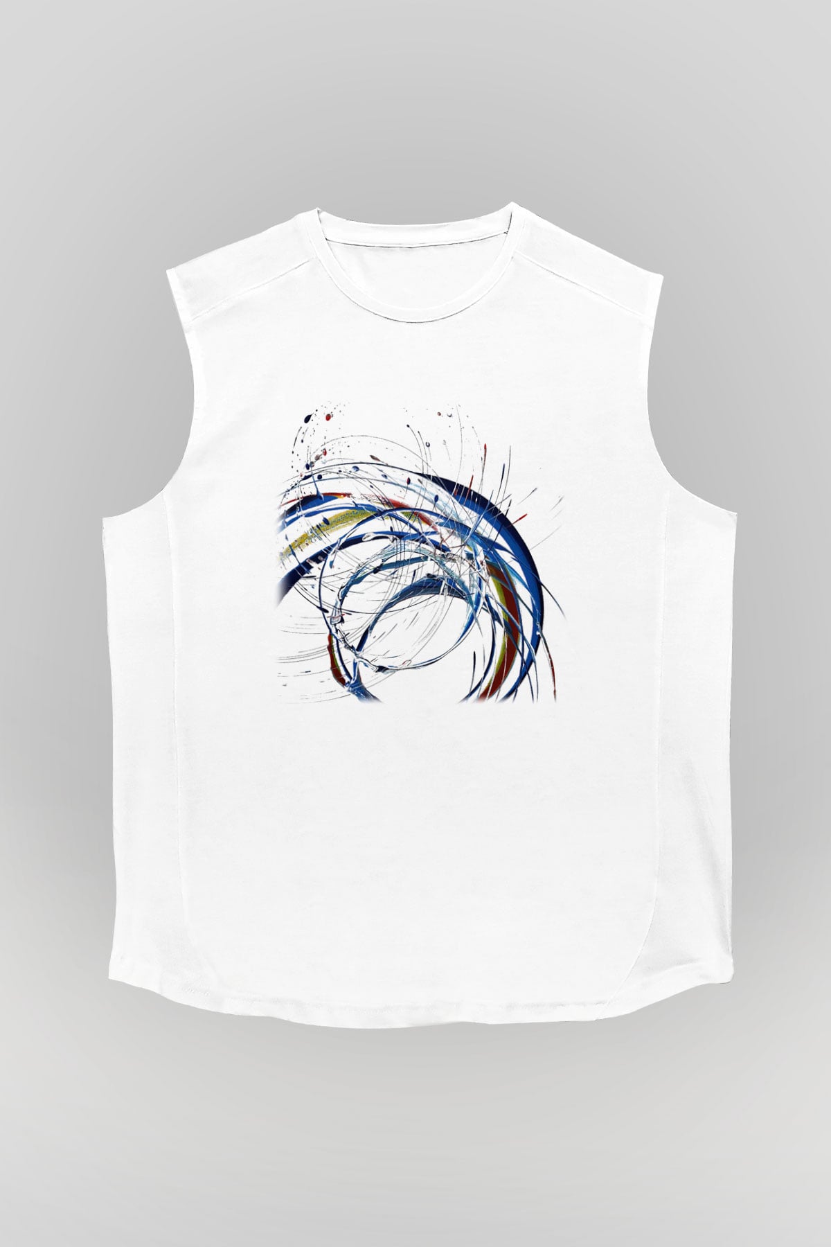 Spiral Beyaz Unisex Kolsuz Tişört