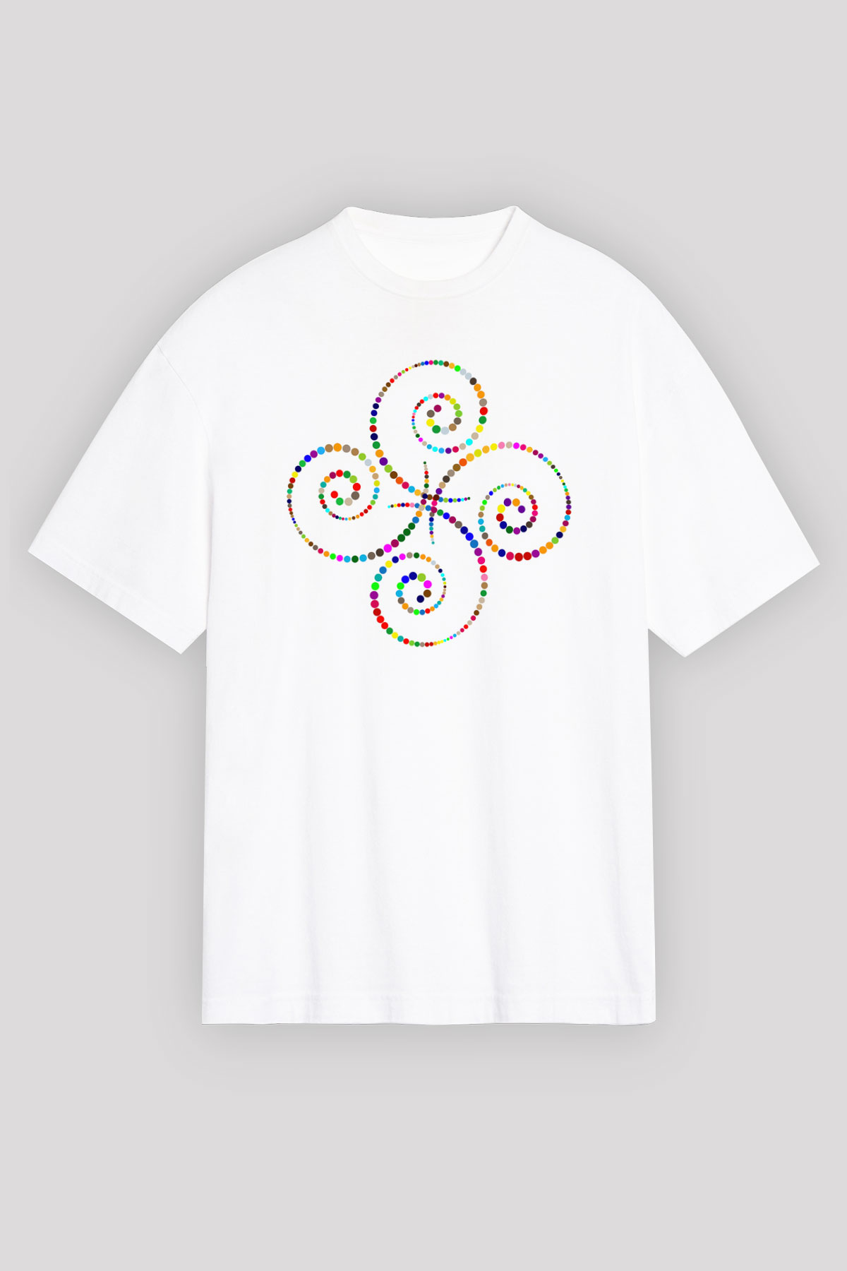 Spiral Beyaz Unisex Tişört T-Shirt - TişörtFabrikası