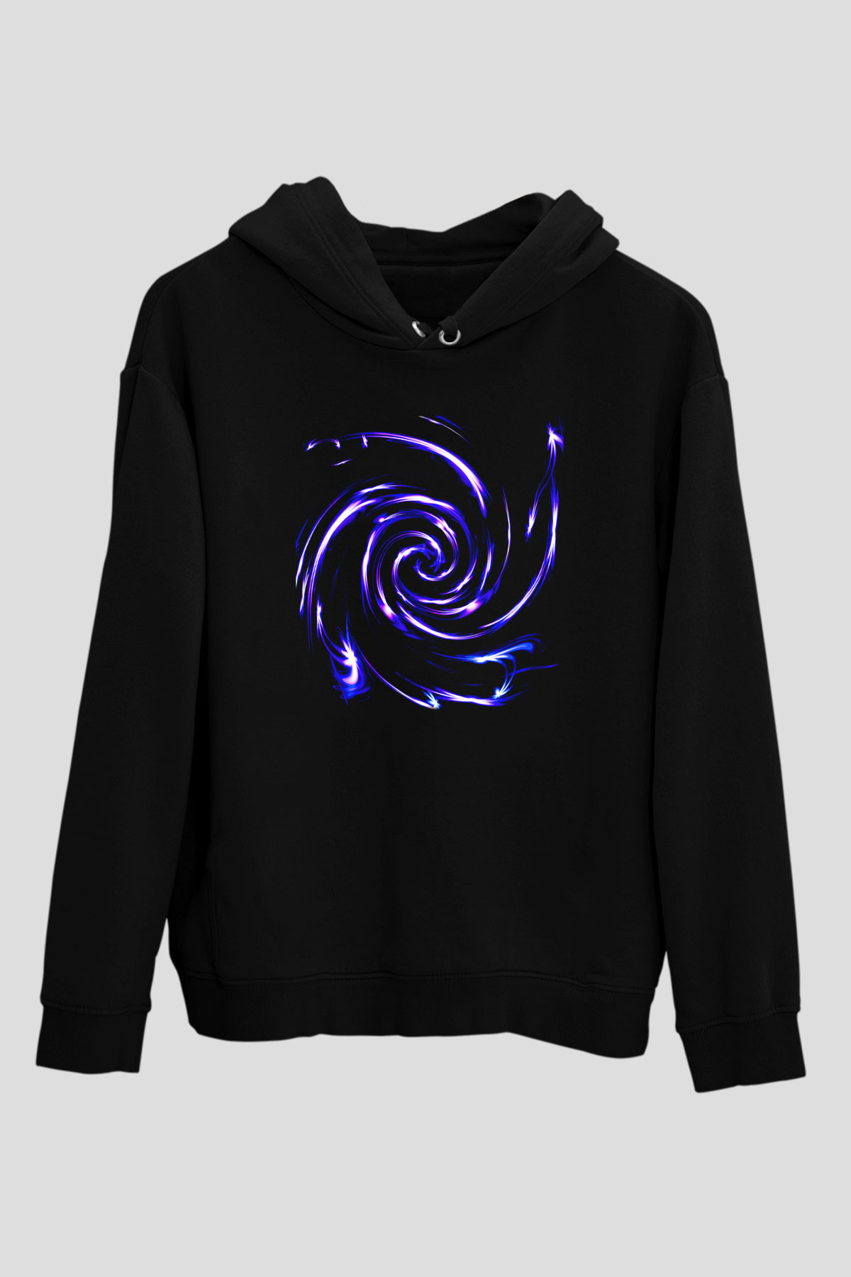 Spiral Siyah Unisex Hoodie