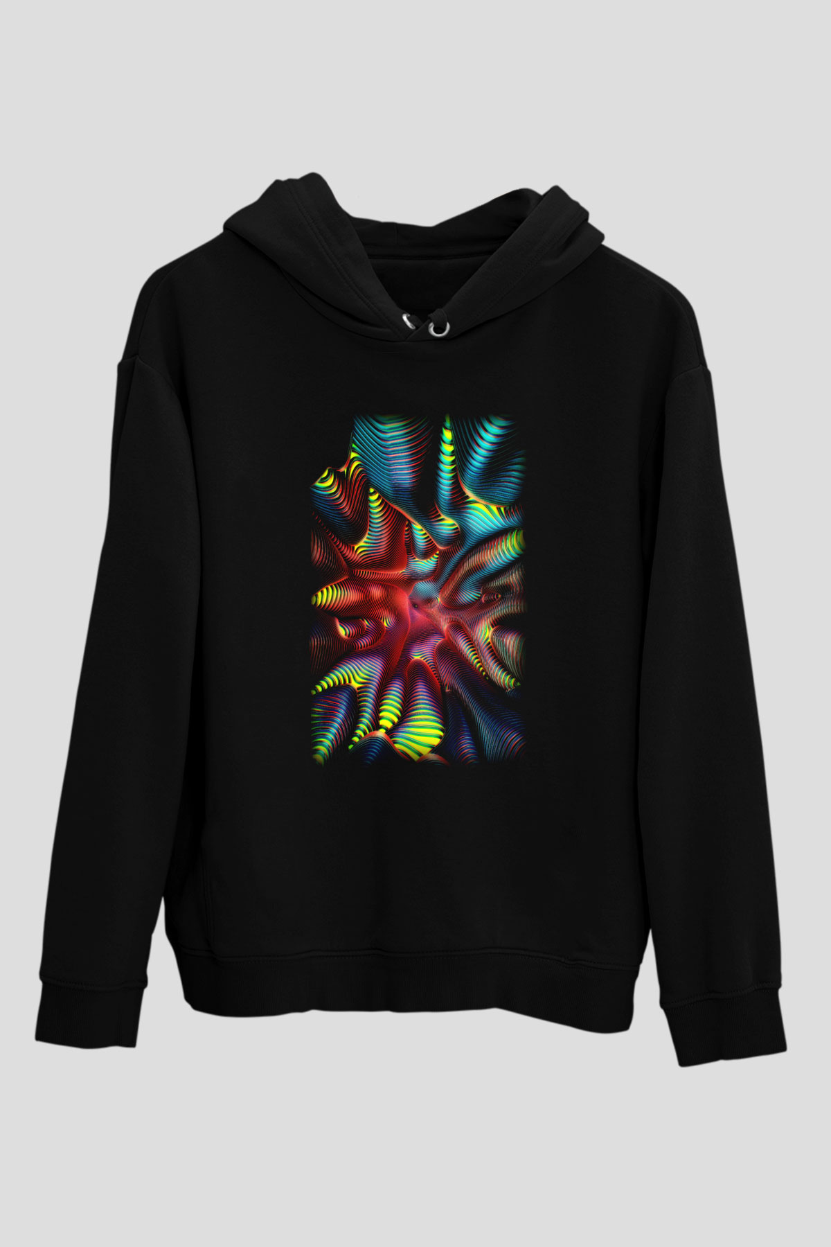 Spiral Siyah Unisex Hoodie