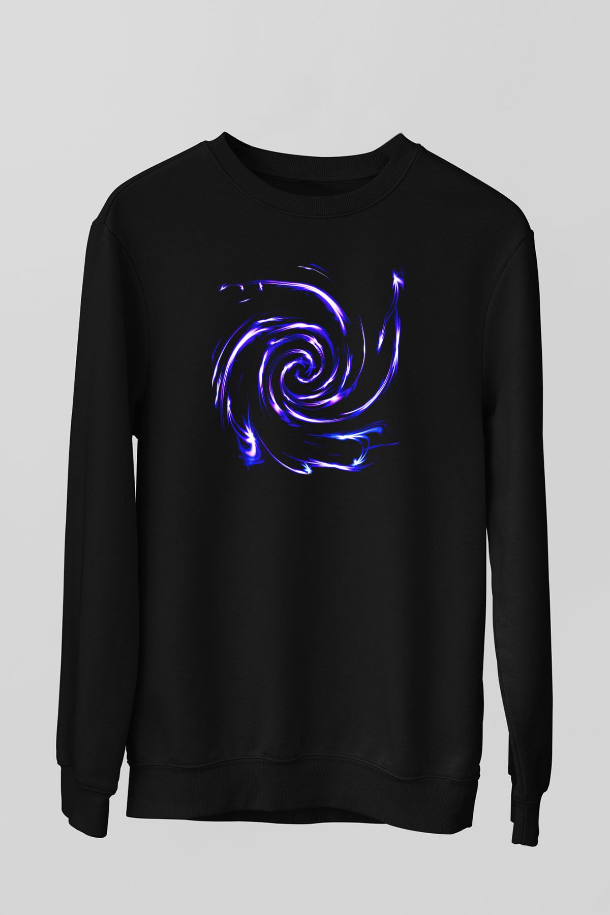 Spiral Siyah Unisex Sweatshirt