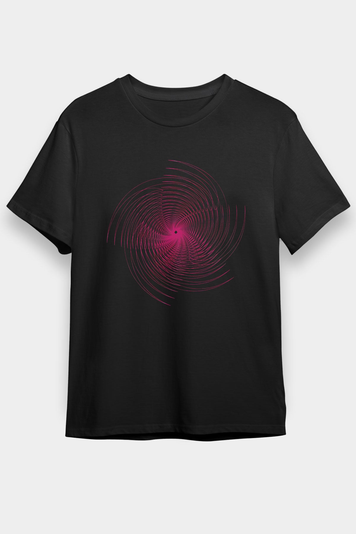 Spiral Siyah Unisex Tişört T-Shirt - TişörtFabrikası