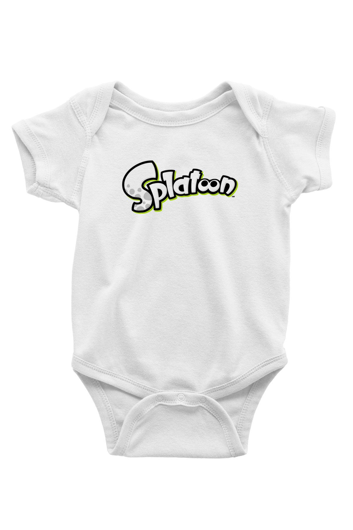Splatoon Baskılı Beyaz Unisex Bebek Body - Zıbın