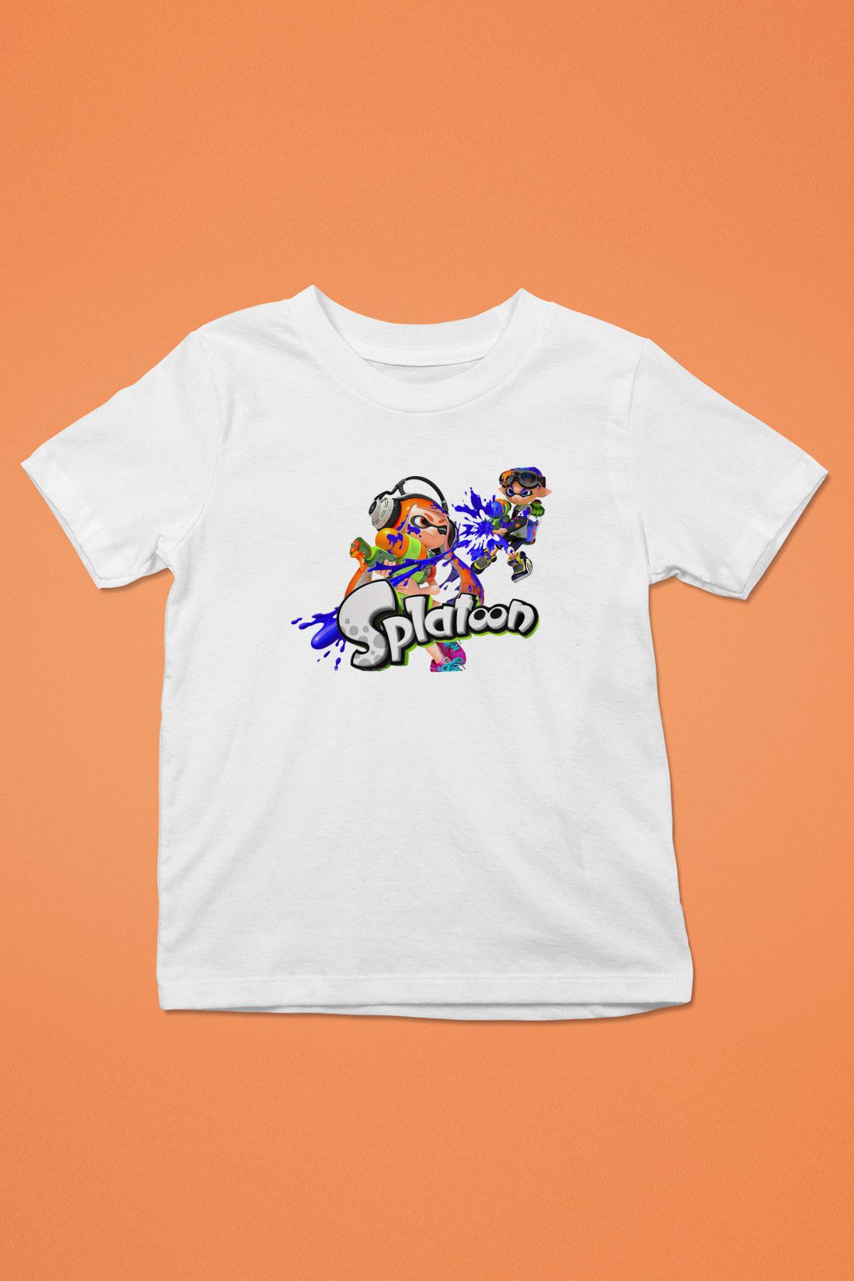 Splatoon Beyaz Unisex Çocuk Tişört