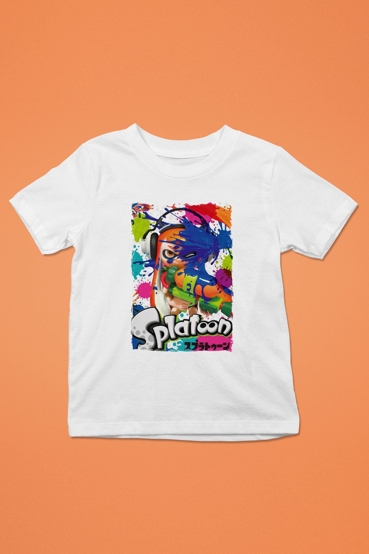 Splatoon Beyaz Unisex Çocuk Tişört