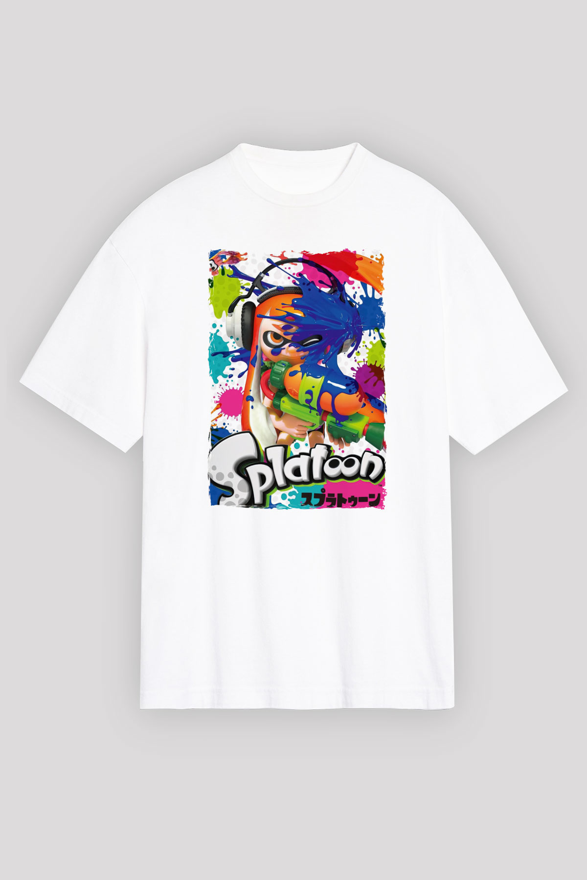 Splatoon Beyaz Unisex Tişört T-Shirt