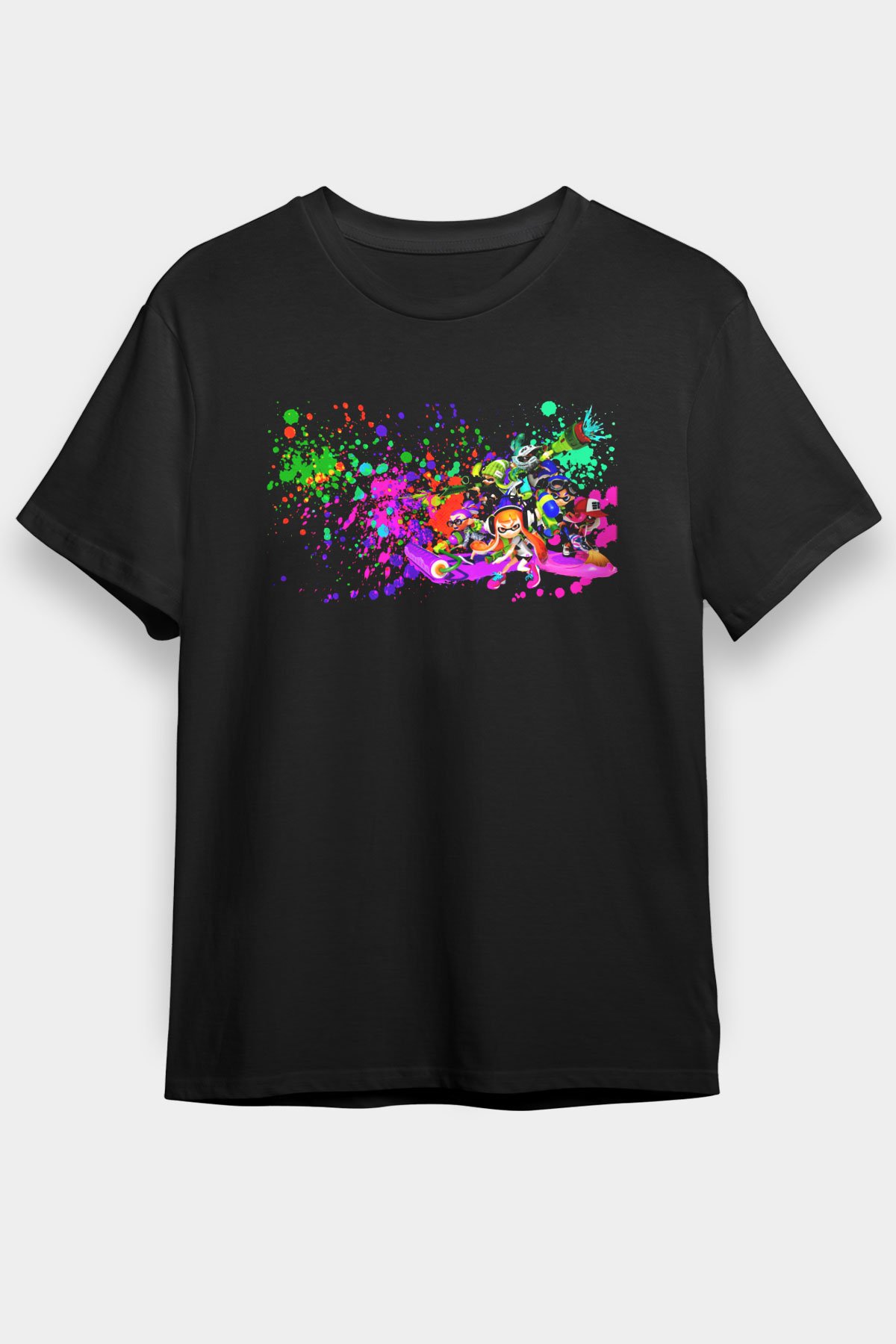 Splatoon Siyah Unisex Graphic Tee - STREETWEAR