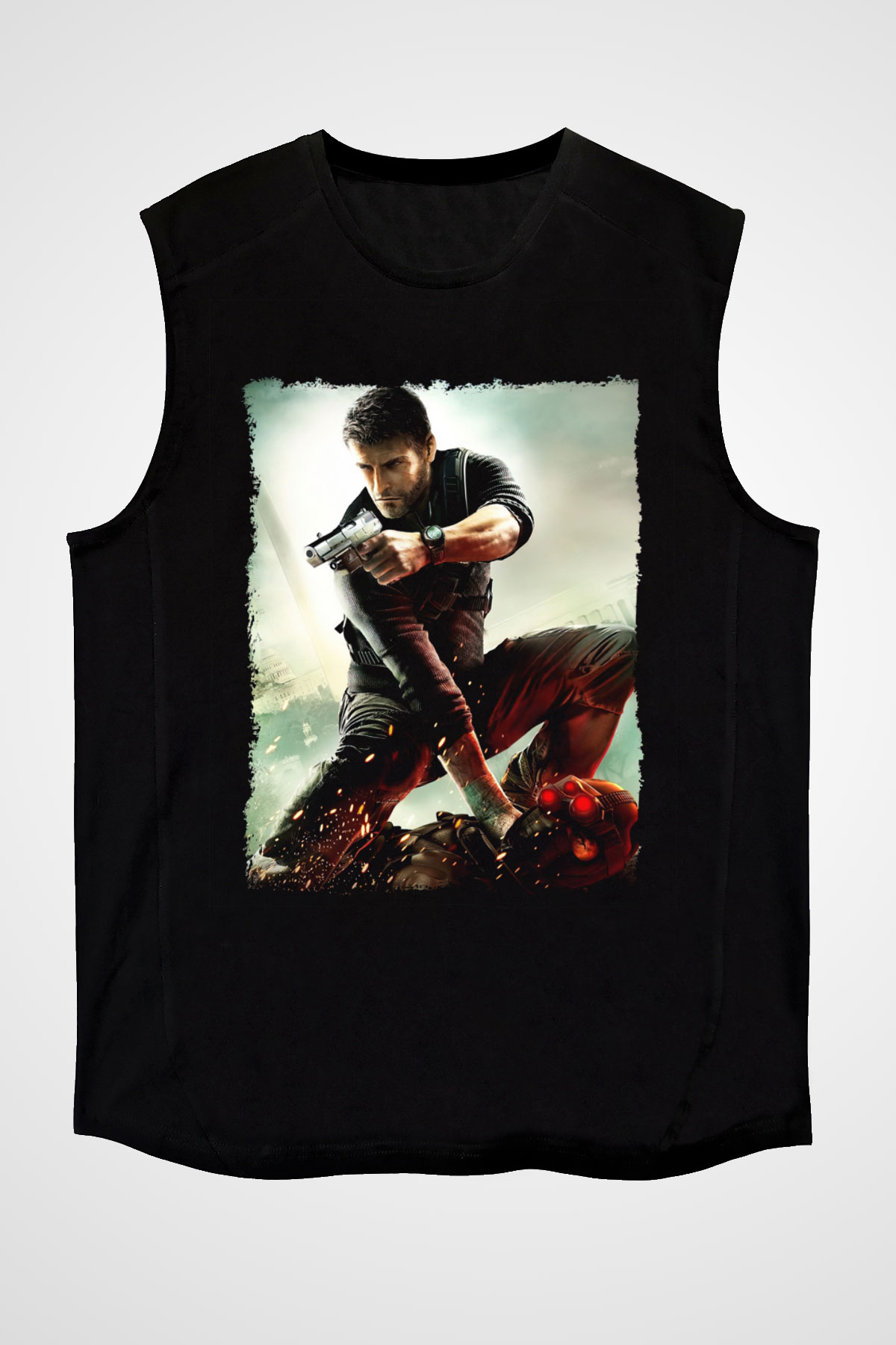 Splinter Cell Siyah Unisex Kolsuz Tişört