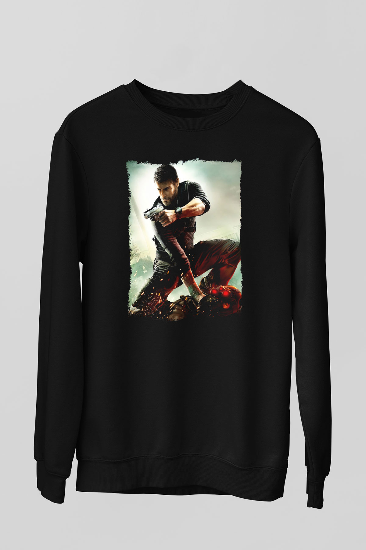 Splinter Cell Siyah Unisex Sweatshirt