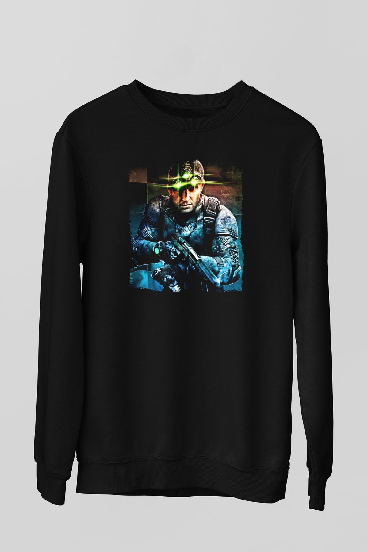 Splinter Cell Siyah Unisex Sweatshirt