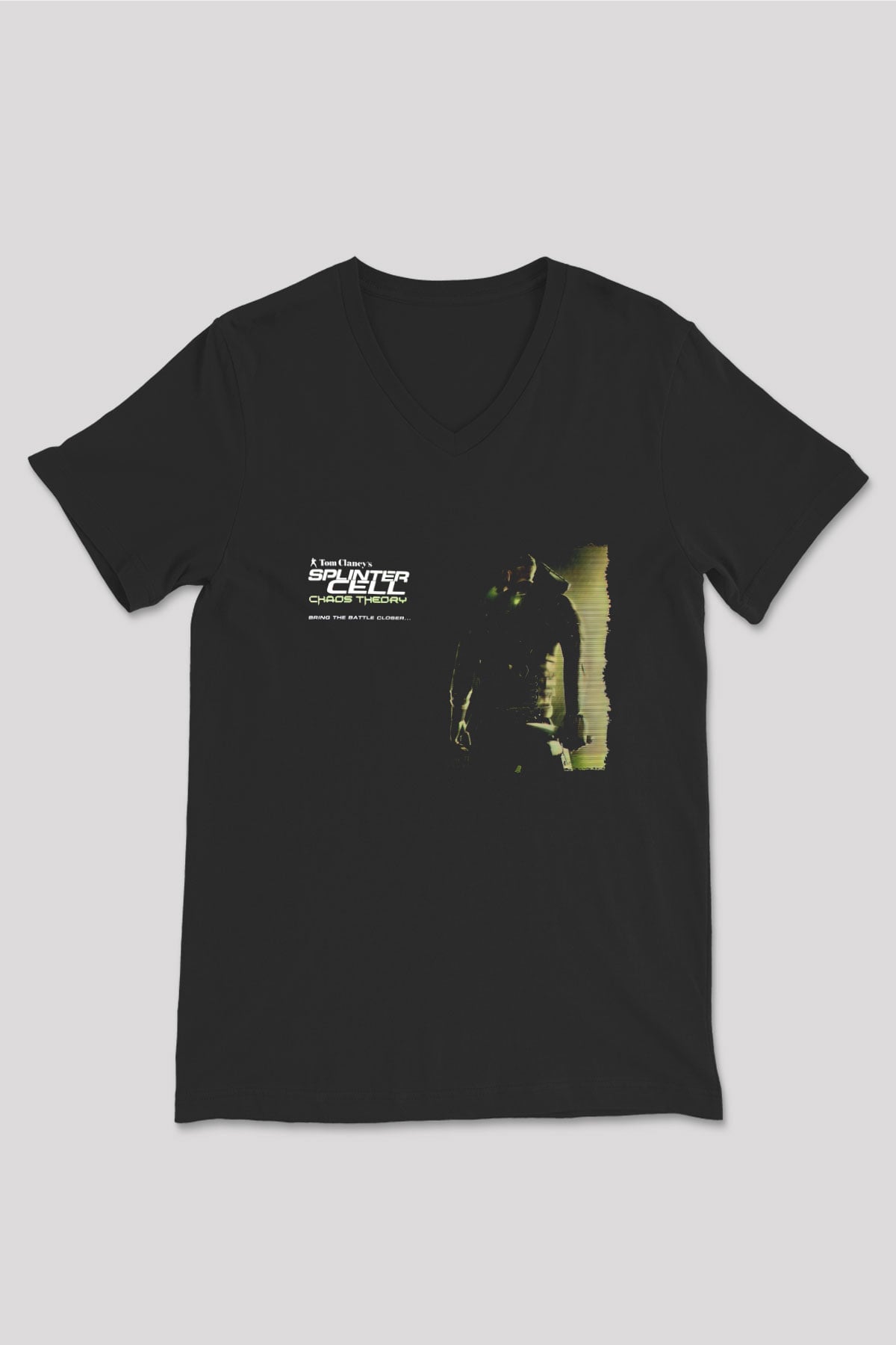 Splinter Cell Siyah Unisex V Yaka Tişört