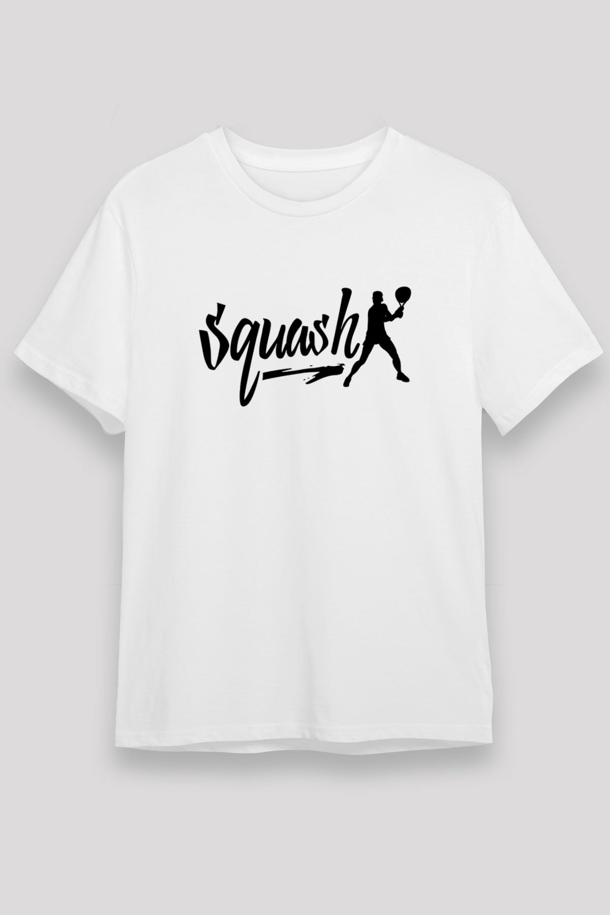 Squash Baskılı Unisex Beyaz Tişört - Tshirt