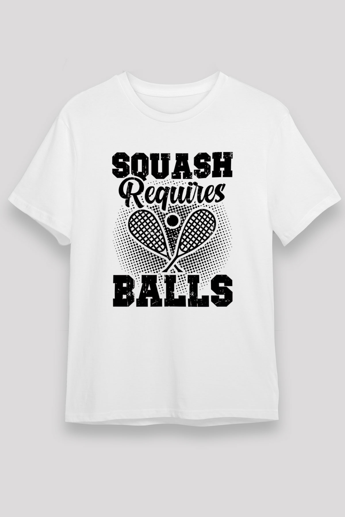 Squash Baskılı Unisex Beyaz Tişört - Tshirt
