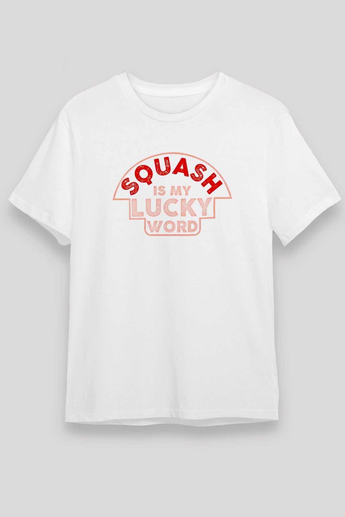 Squash Baskılı Unisex Beyaz Tişört - Tshirt