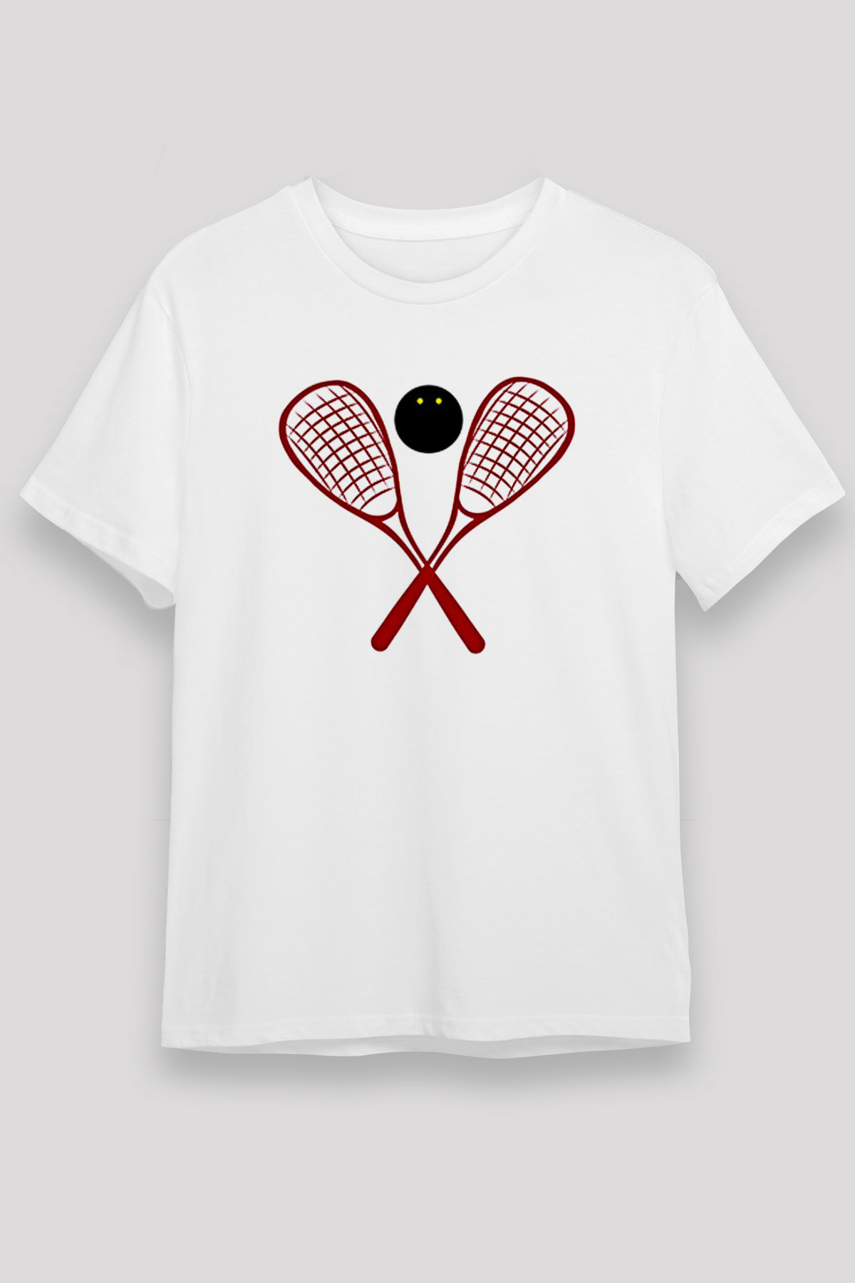 Squash Baskılı Unisex Beyaz Tişört - Tshirt