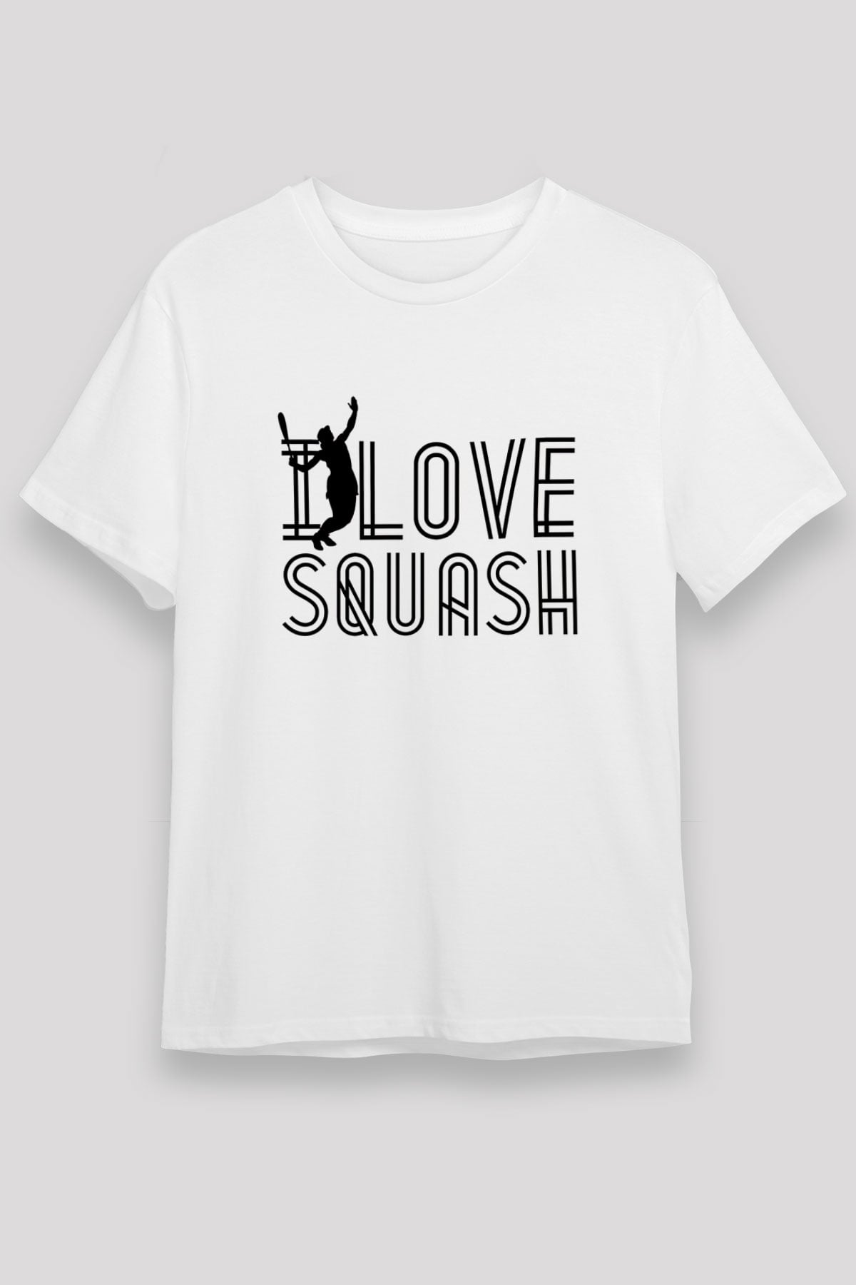 Squash Baskılı Unisex Beyaz Tişört - Tshirt