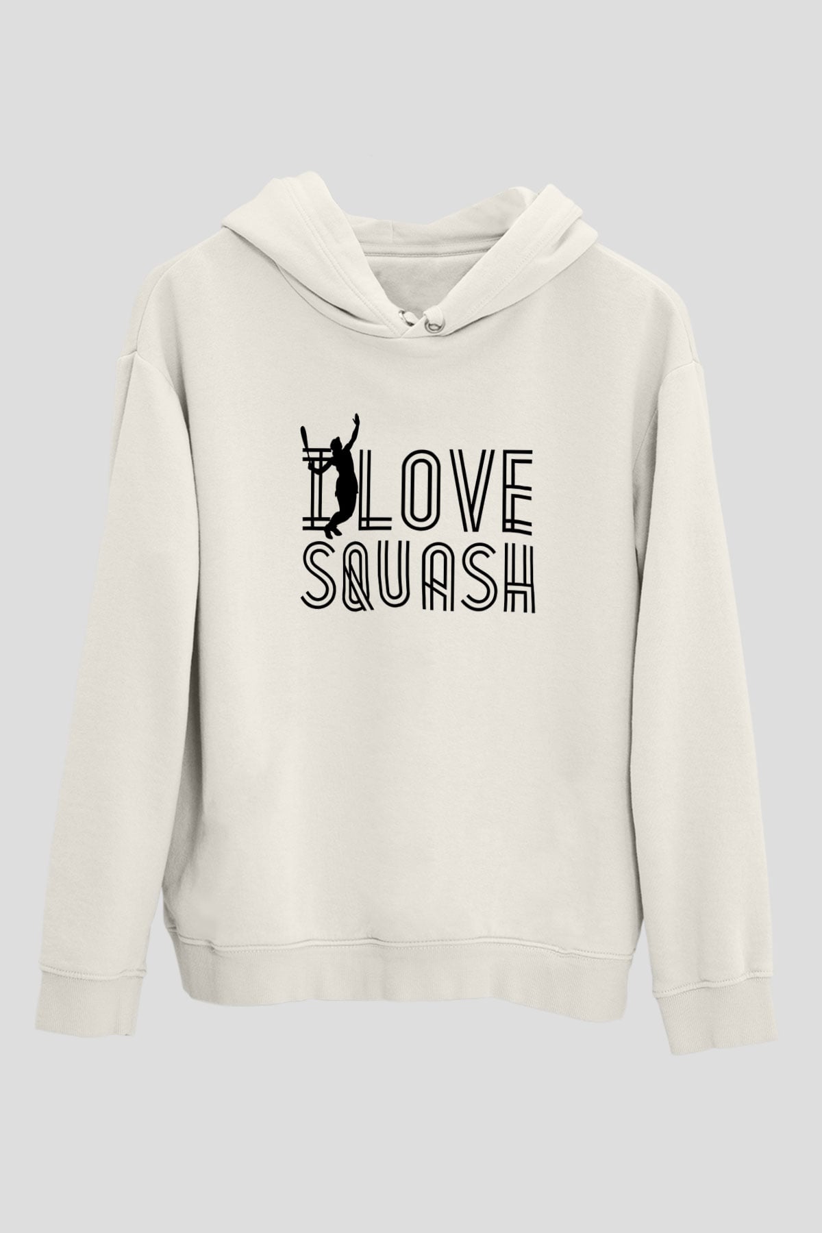 Squash Baskılı Unisex Ekru Hoodie