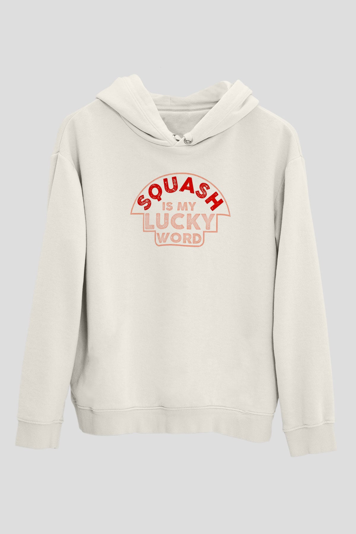 Squash Baskılı Unisex Ekru Hoodie