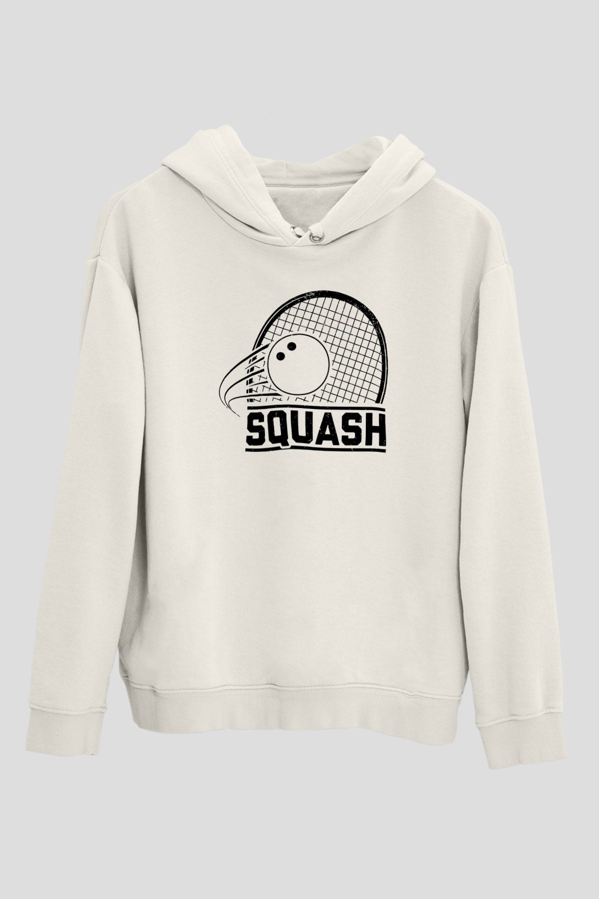 Squash Baskılı Unisex Ekru Hoodie