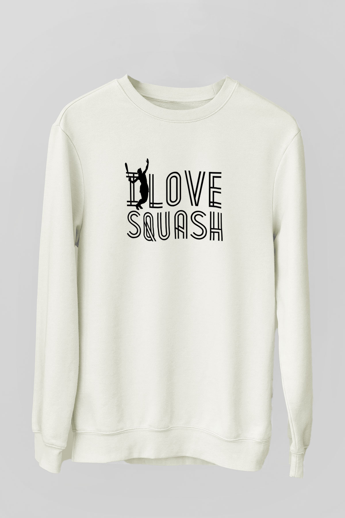 Squash Baskılı Unisex Ekru Sweatshirt