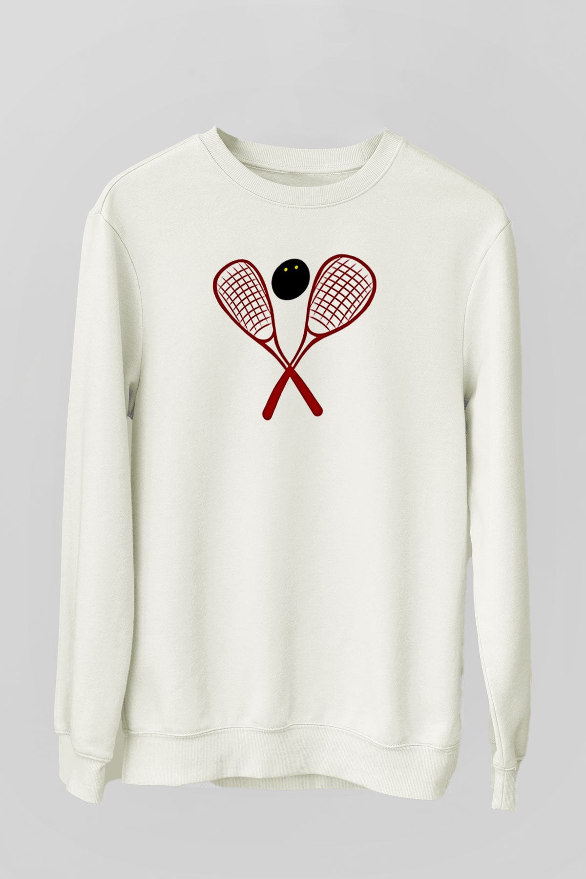 Squash Baskılı Unisex Ekru Sweatshirt