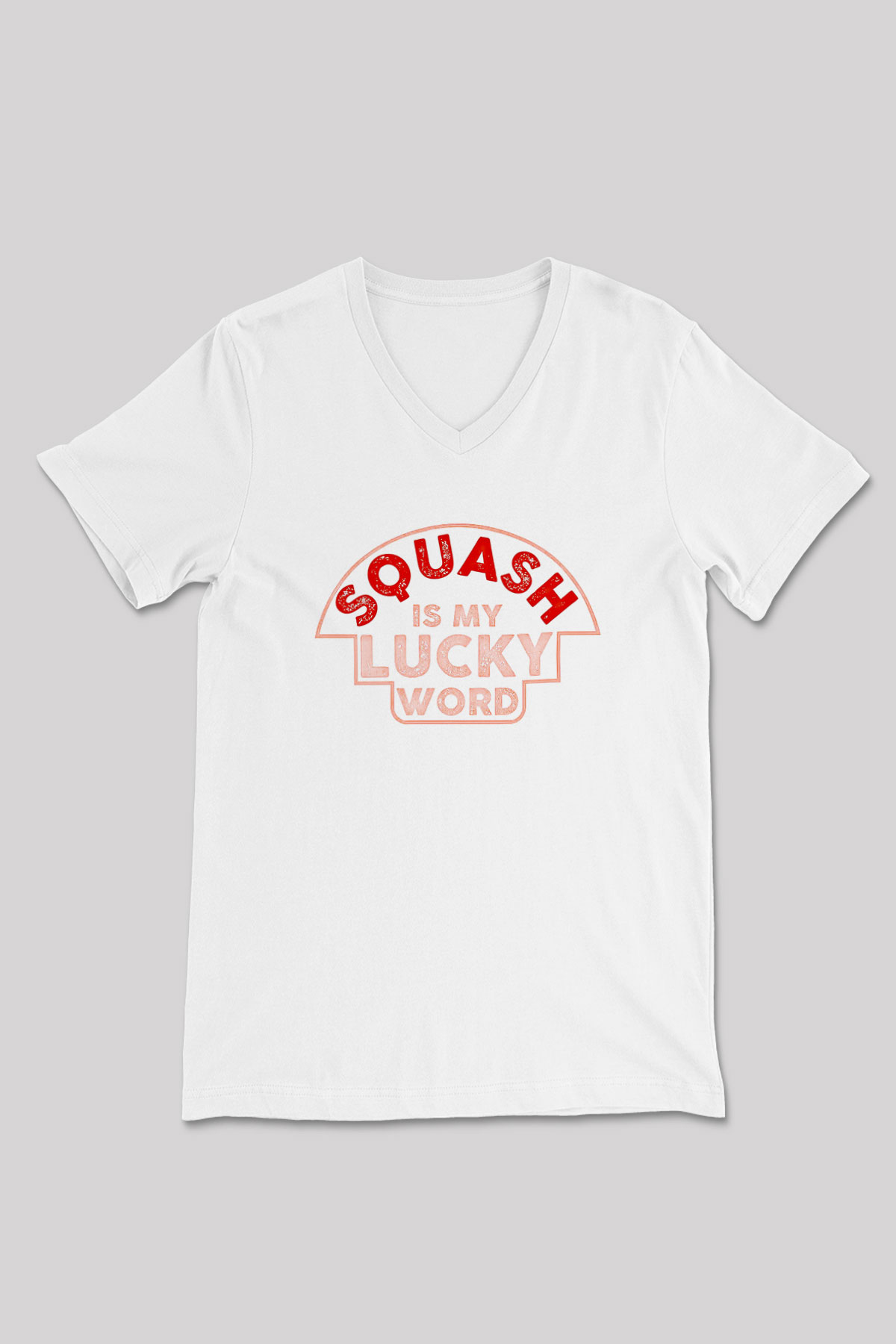 Squash Baskılı Unisex V Yaka Tişört - Tshirt