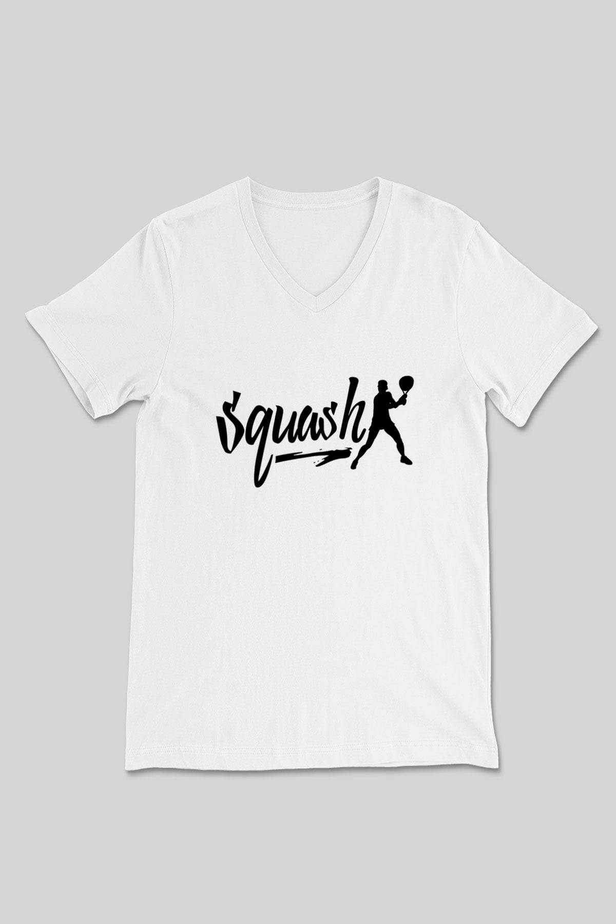 Squash Baskılı Unisex V Yaka Tişört - Tshirt