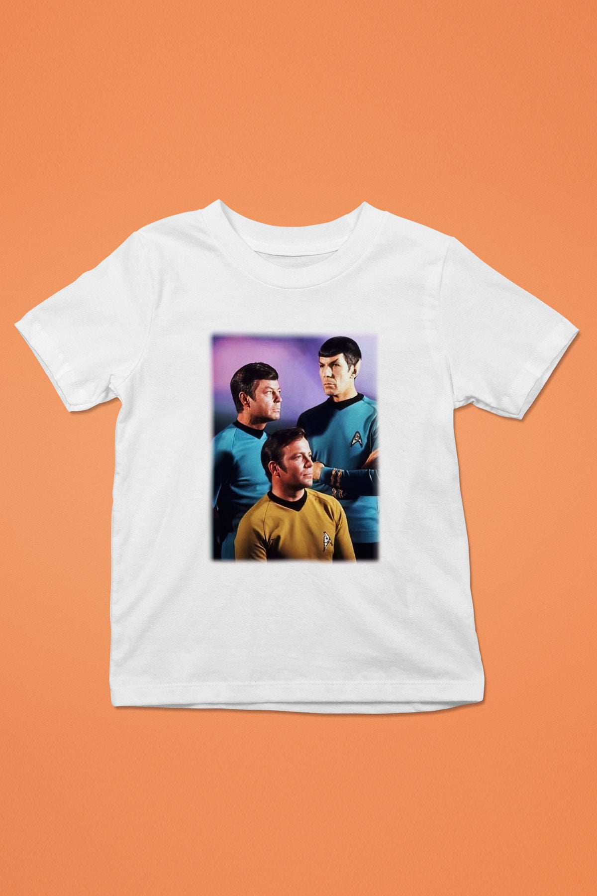 Star Trek Baskılı Beyaz Unisex Çocuk Tişört