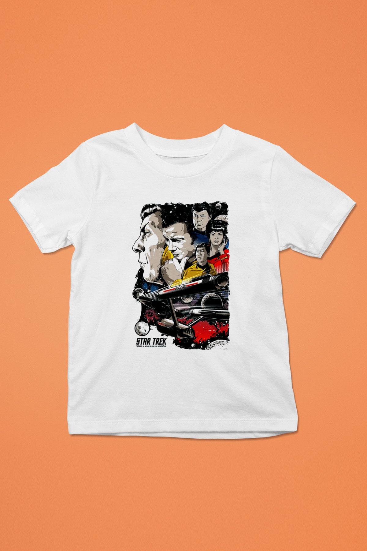 Star Trek Beyaz Unisex Çocuk Tişört