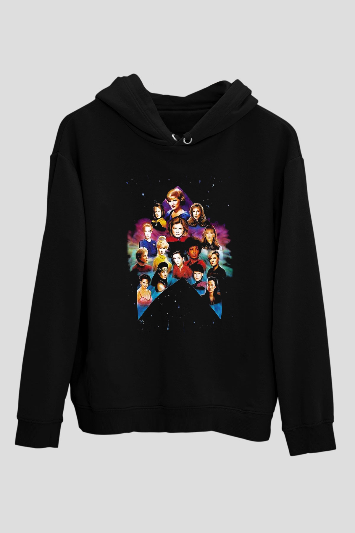 Star Trek Siyah Unisex Hoodie