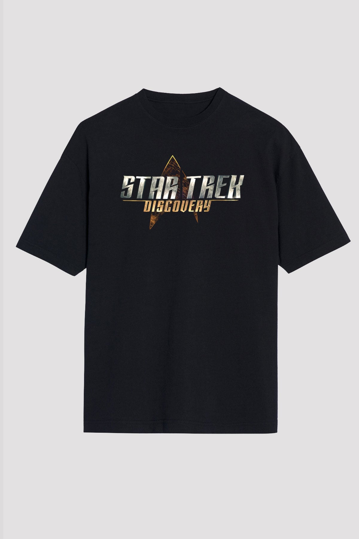 Star Trek Siyah Unisex Oversize Tişört T-Shirt