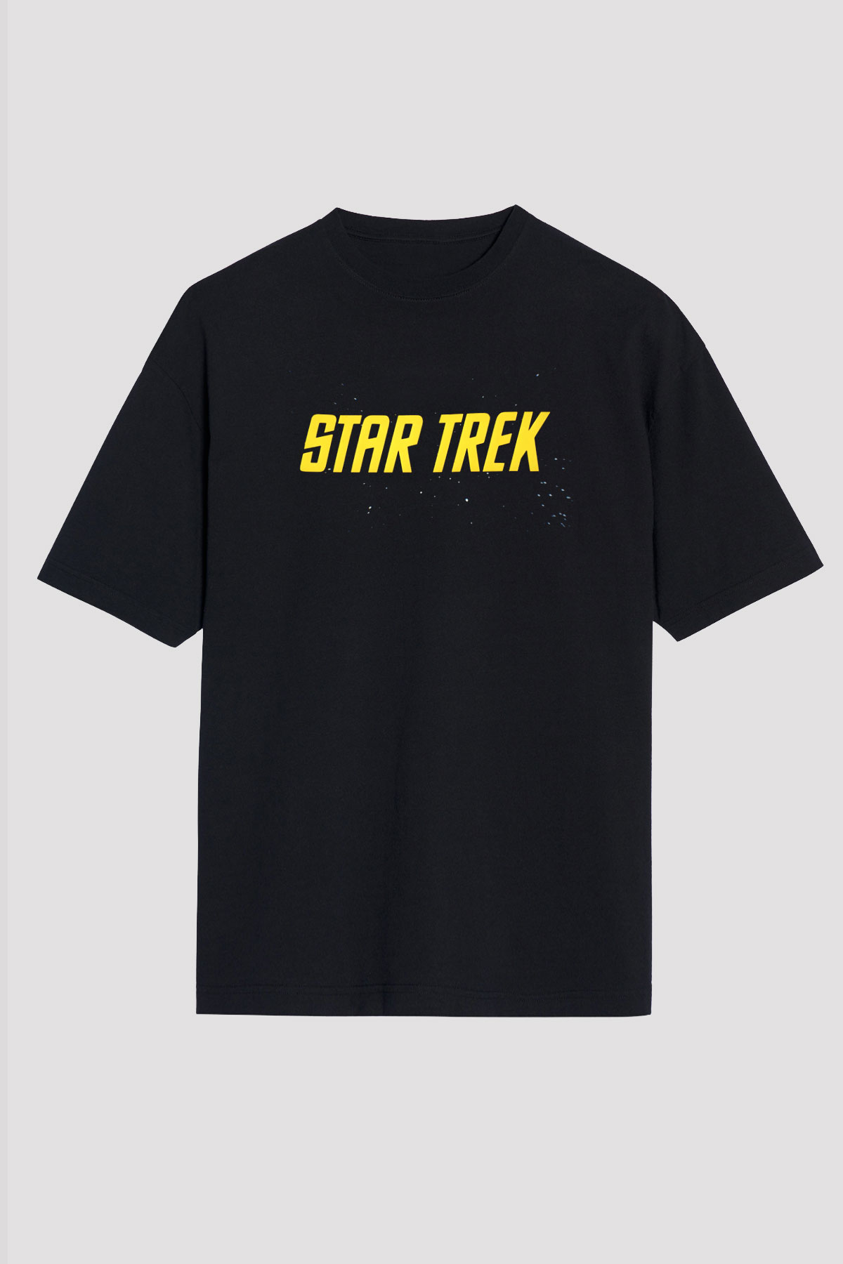 Star Trek Siyah Unisex Oversize Tişört T-Shirt