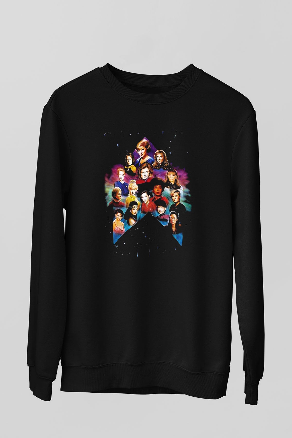 Star Trek Siyah Unisex Sweatshirt