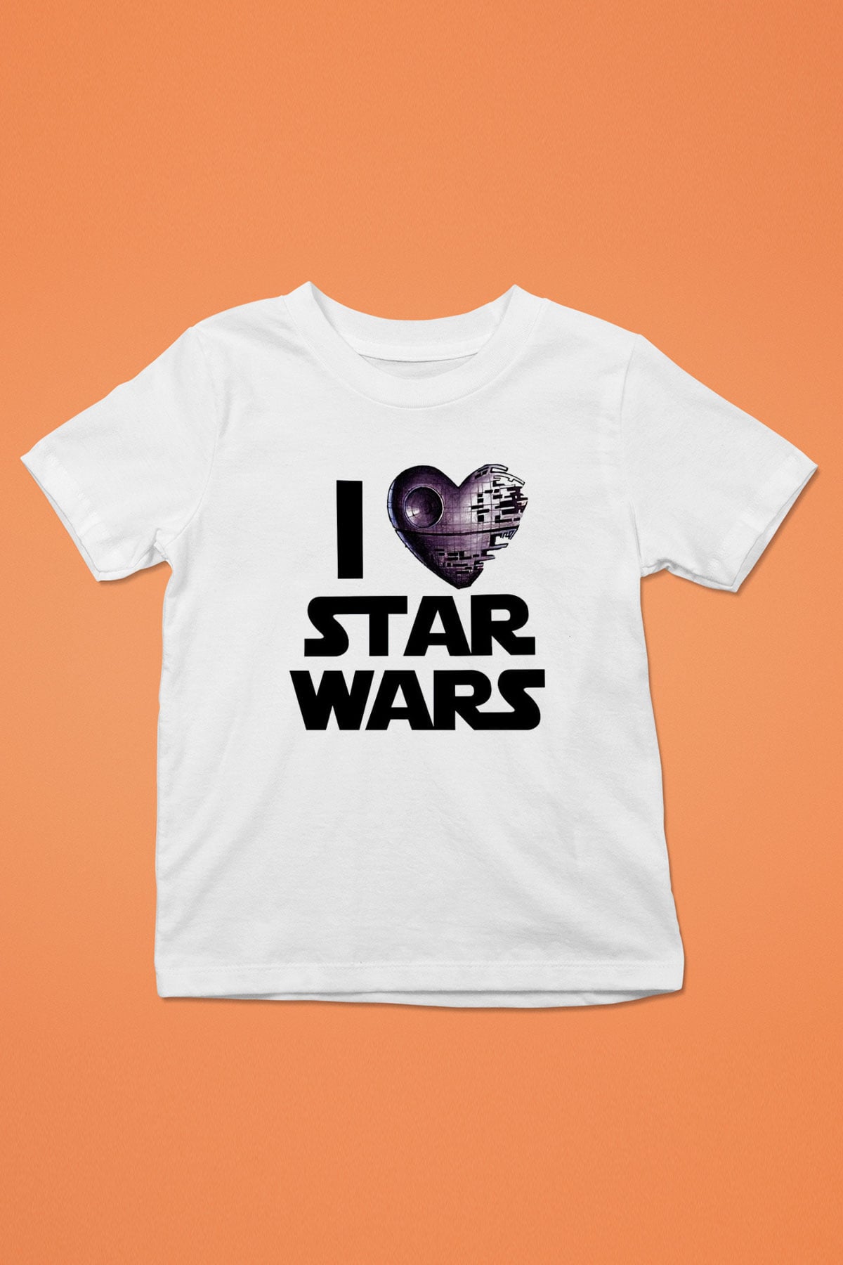 Star Wars Baskılı Beyaz Unisex Çocuk Tişört