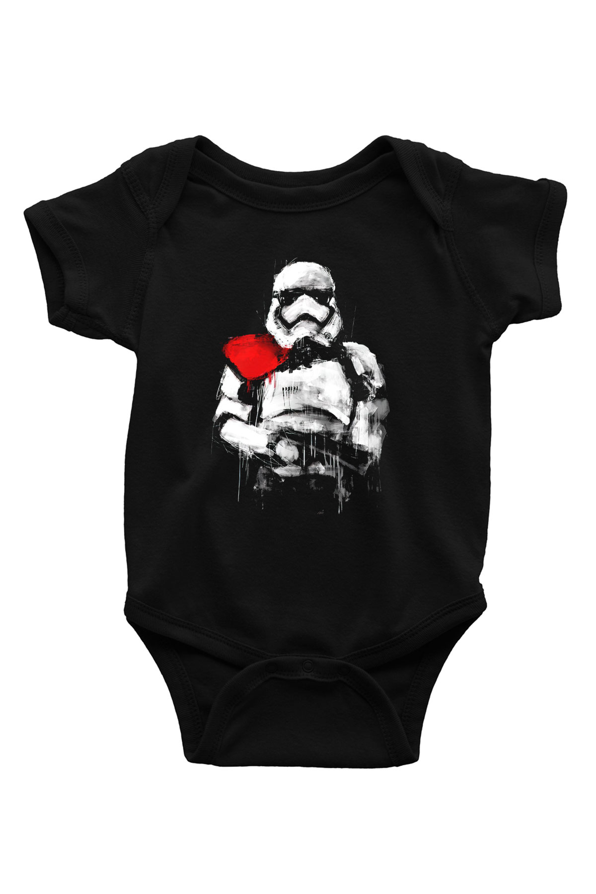 Star Wars Baskılı Siyah Bebek Body - Zıbın