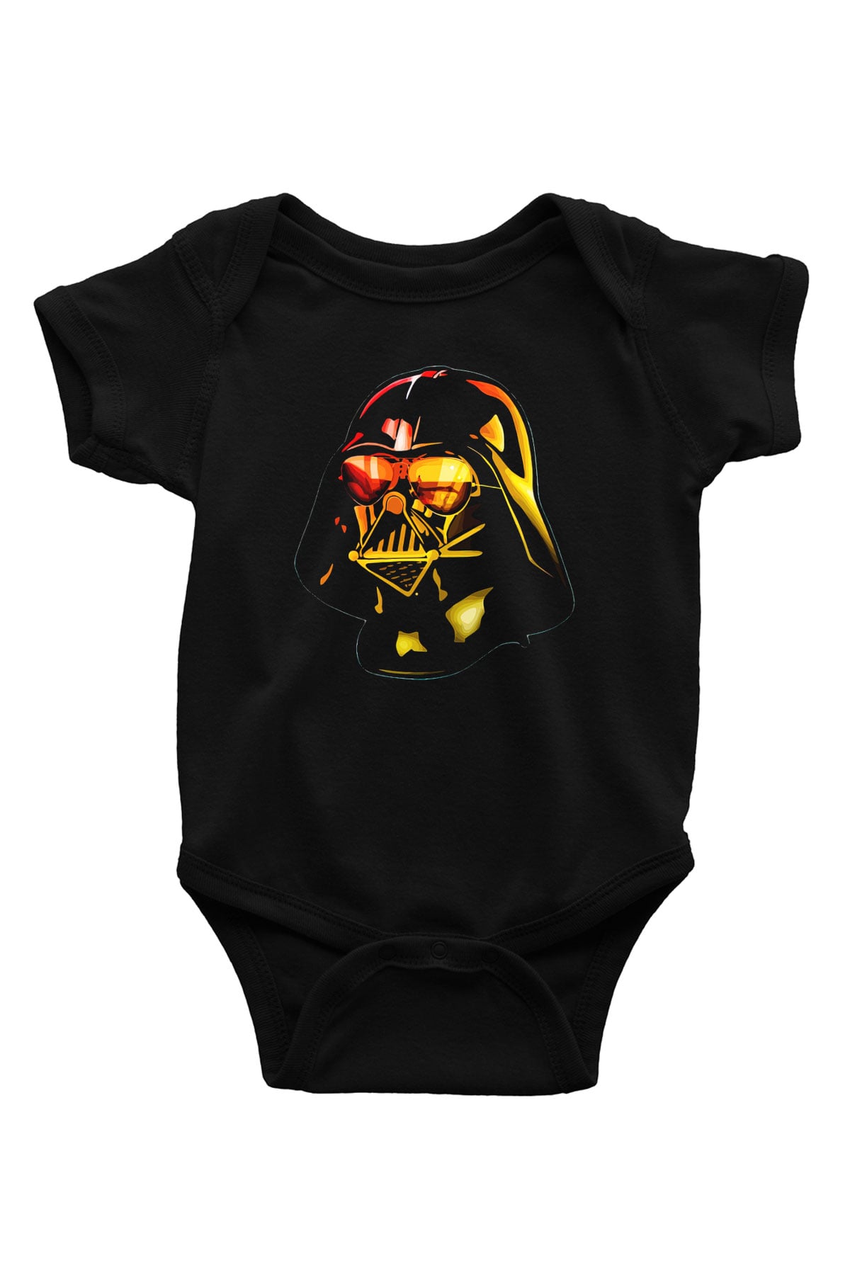Star Wars Baskılı Siyah Bebek Body - Zıbın