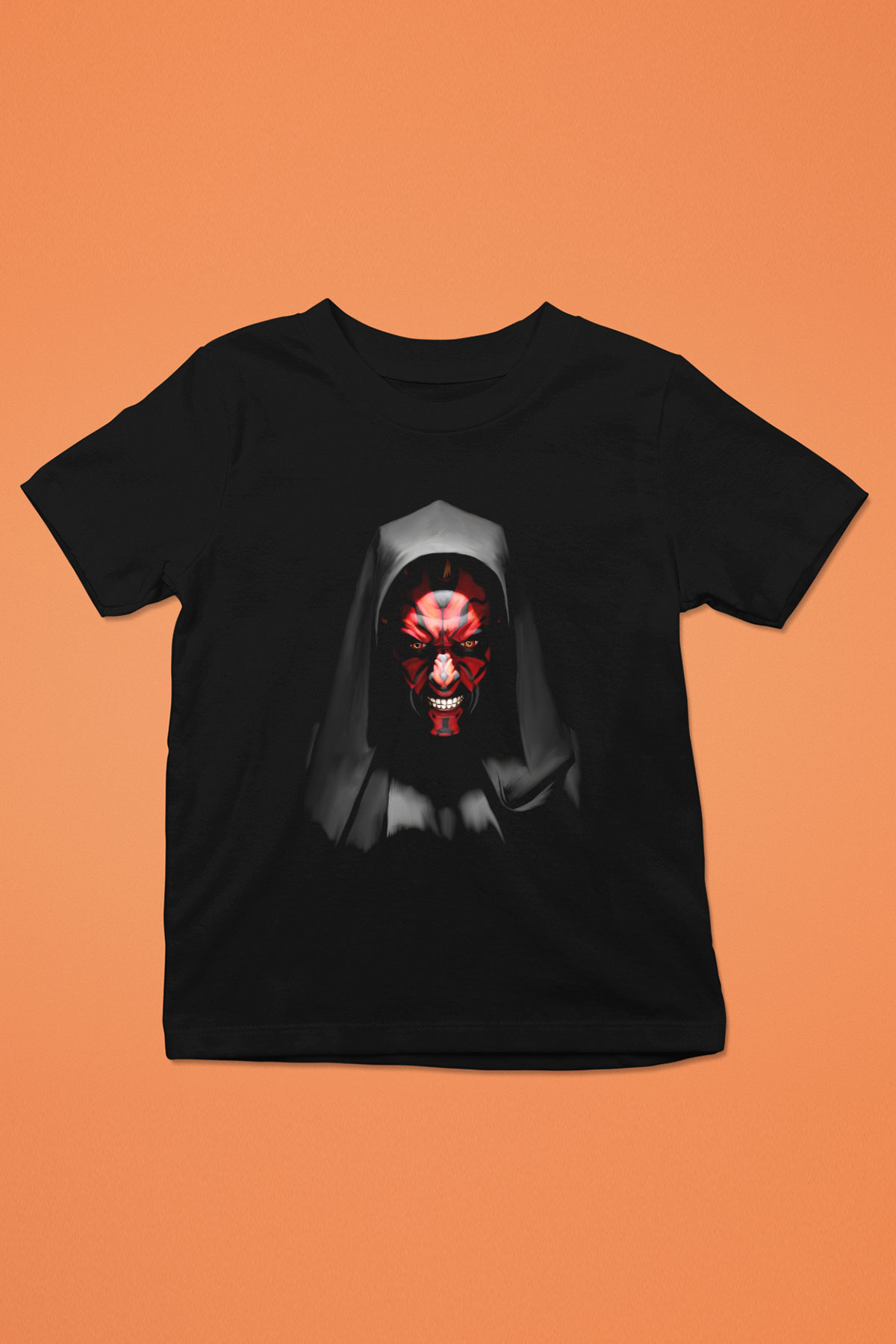 Star Wars Baskılı Siyah Unisex Çocuk Tişört