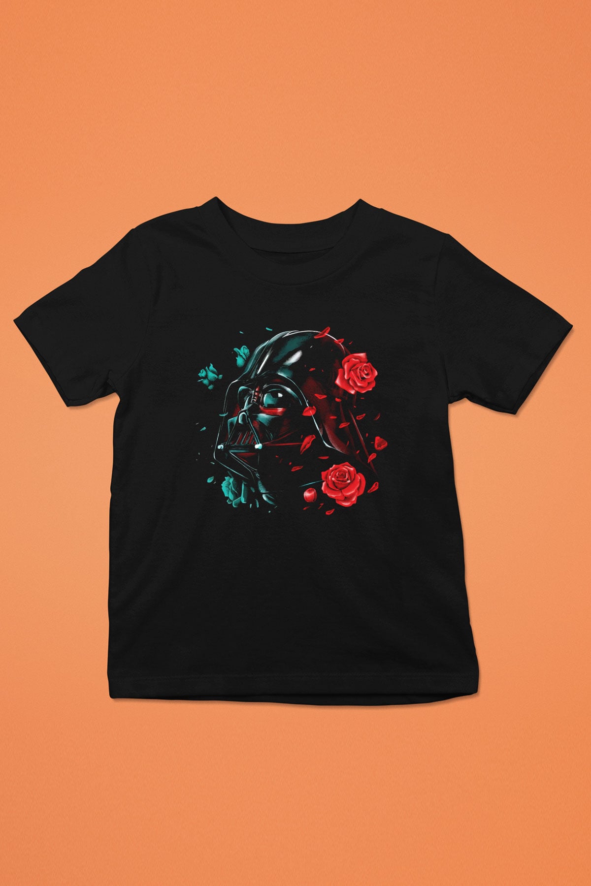 Star Wars Baskılı Siyah Unisex Çocuk Tişört