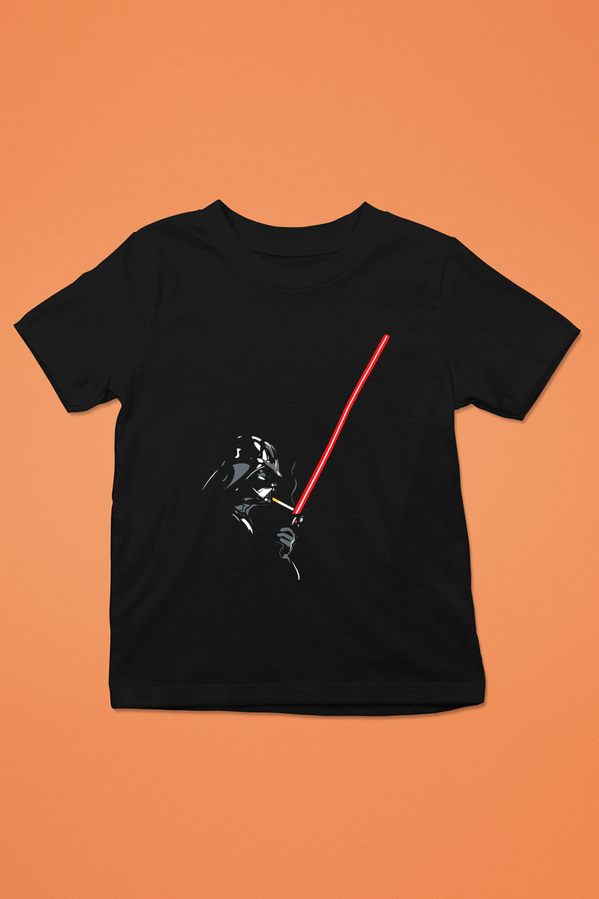 Star Wars Baskılı Siyah Unisex Çocuk Tişört