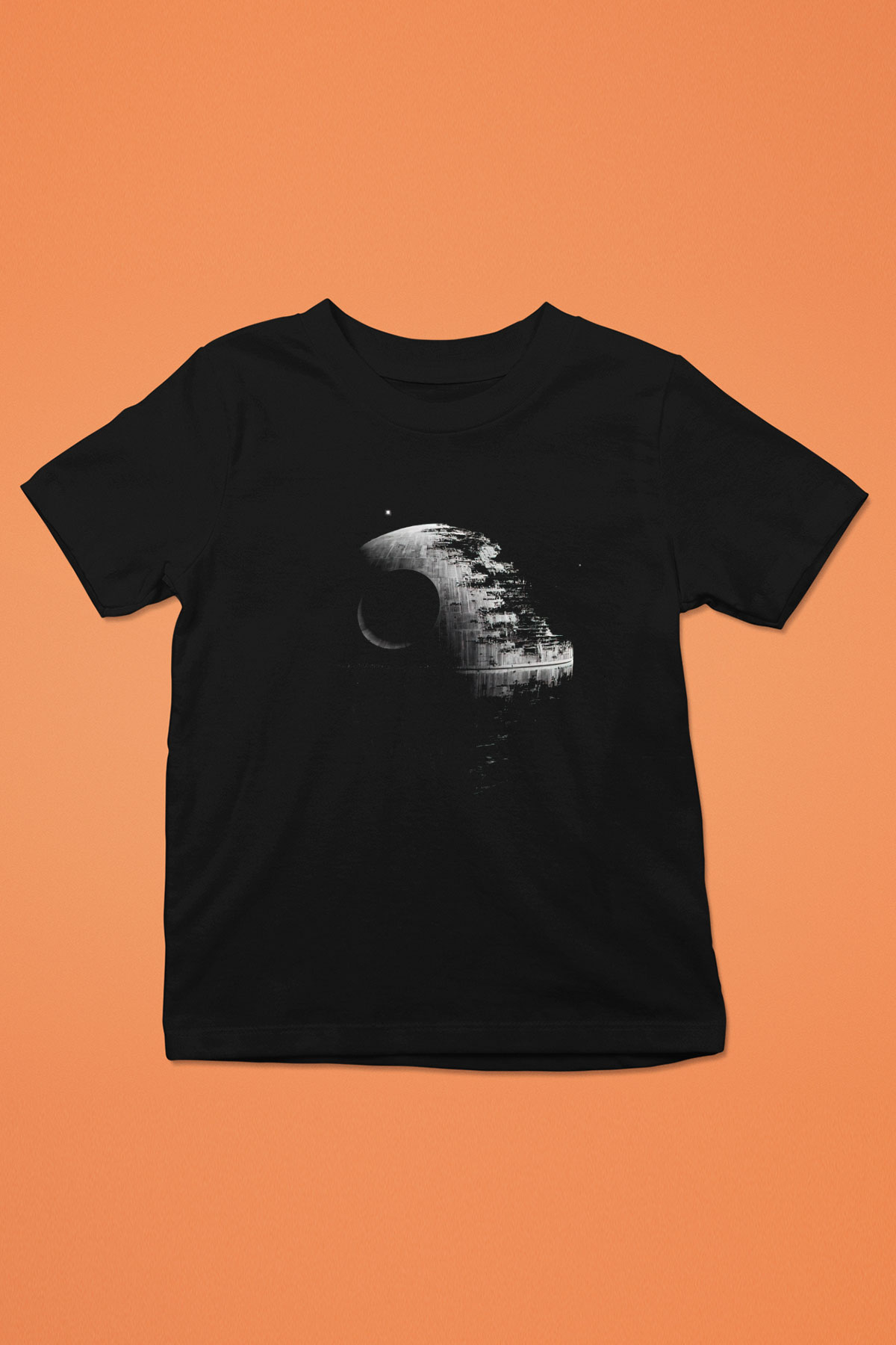 Star Wars Baskılı Siyah Unisex Çocuk Tişört