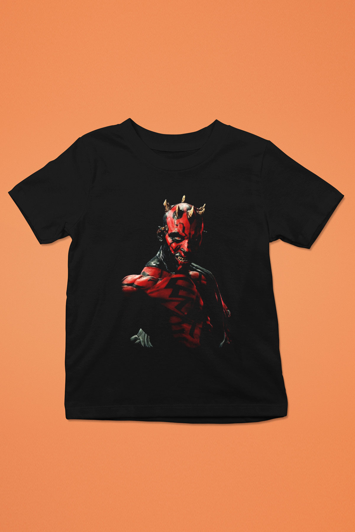 Star Wars Baskılı Siyah Unisex Çocuk Tişört