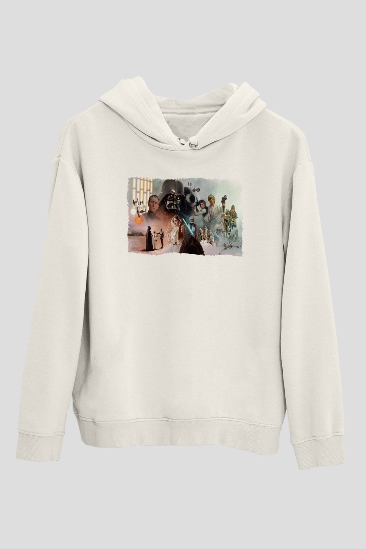 Star Wars Beyaz Unisex Hoodie