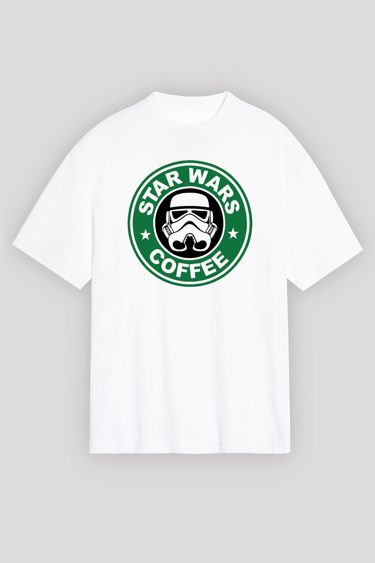 Star Wars Beyaz Unisex Oversize Tişört T-Shirt