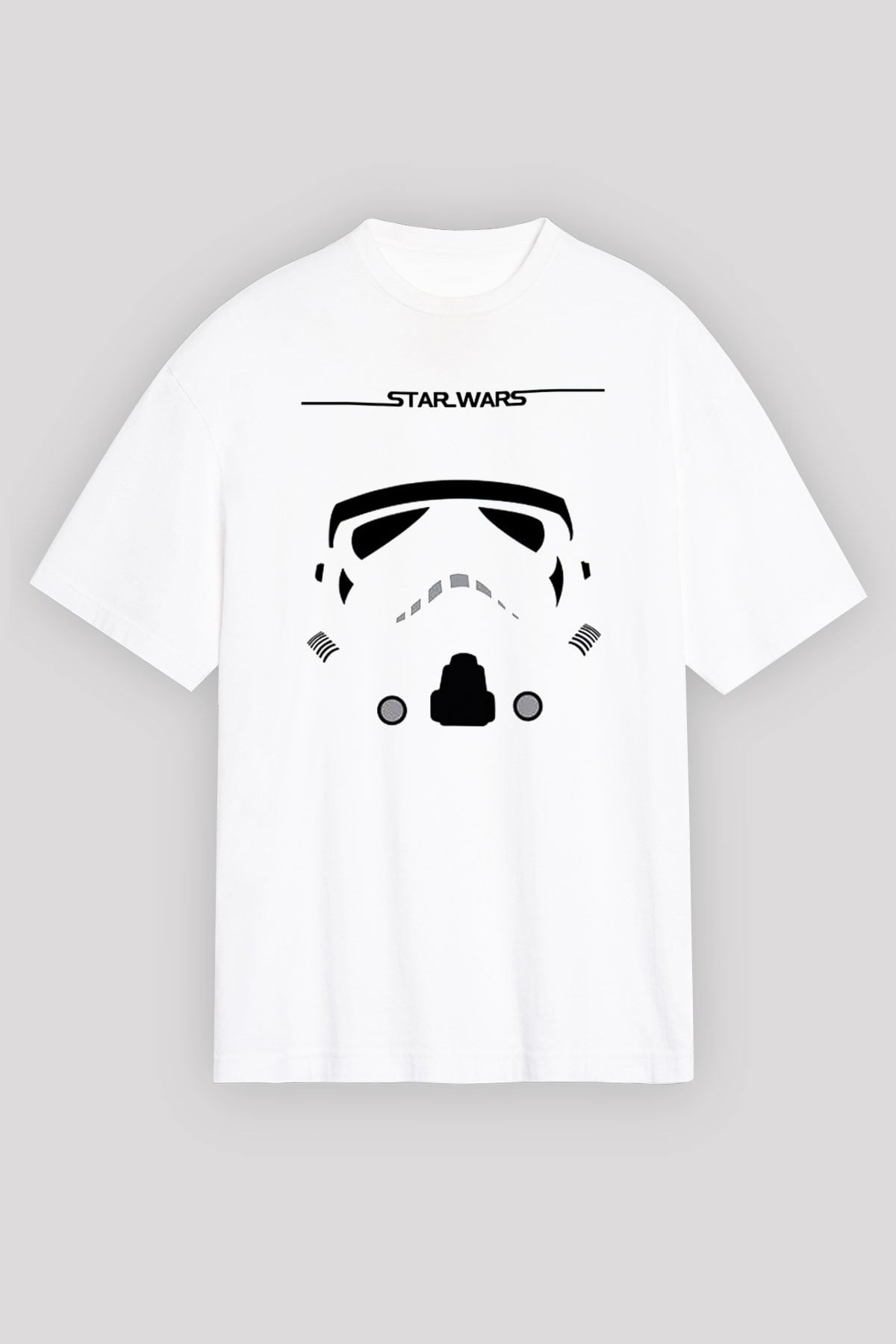 Star Wars Beyaz Unisex Oversize Tişört T-Shirt