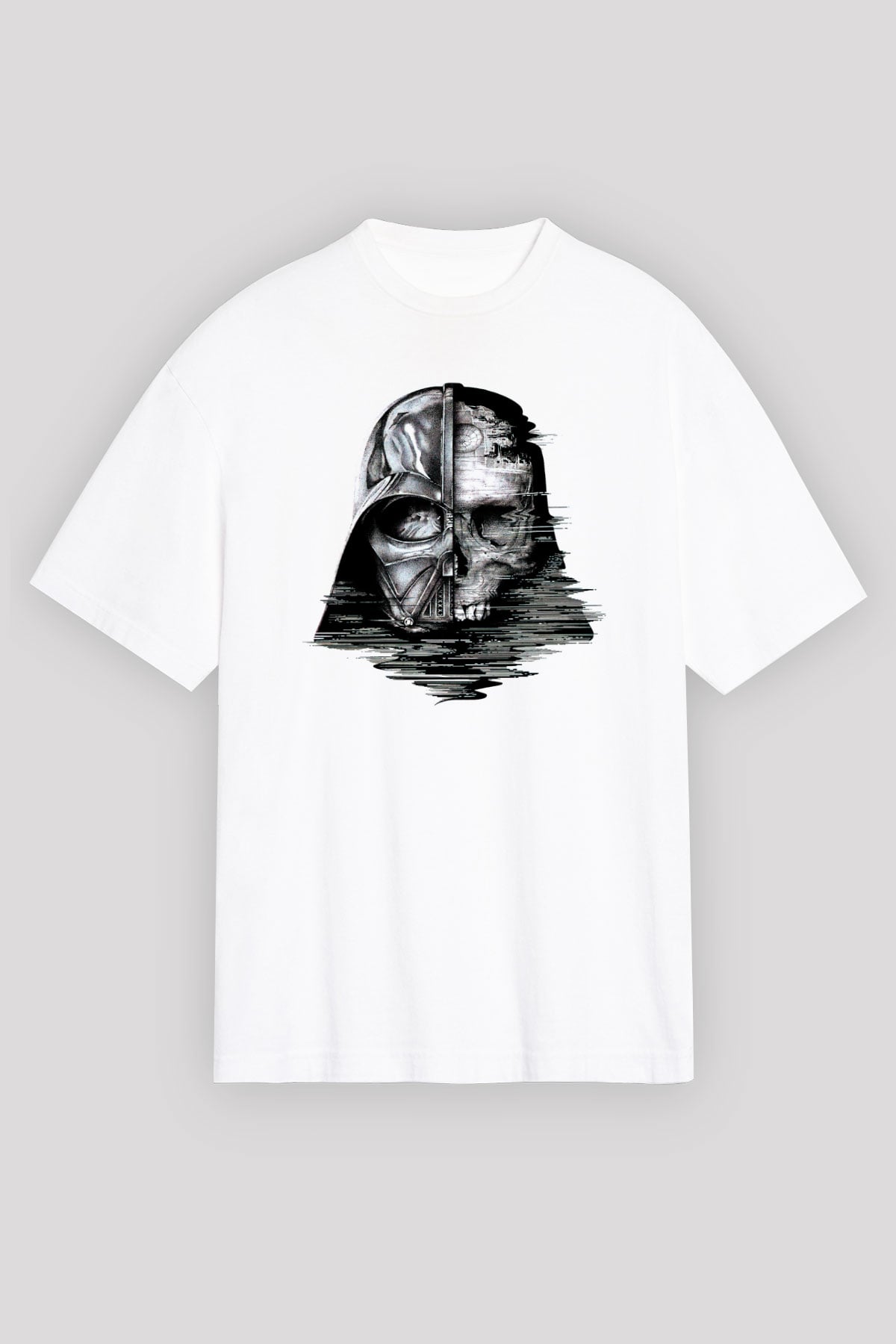 Star Wars Beyaz Unisex Oversize Tişört T-Shirt