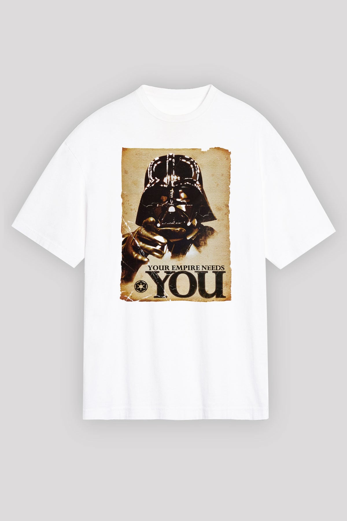 Star Wars Beyaz Unisex Oversize Tişört T-Shirt