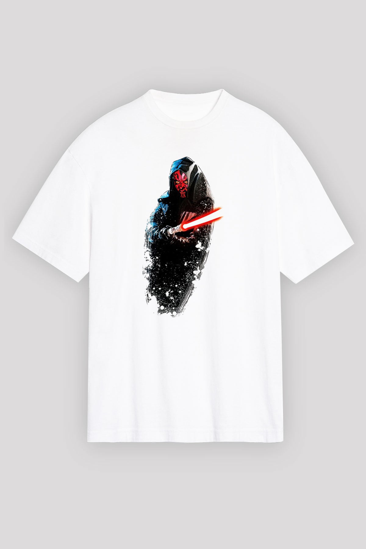 Star Wars Beyaz Unisex Oversize Tişört T-Shirt