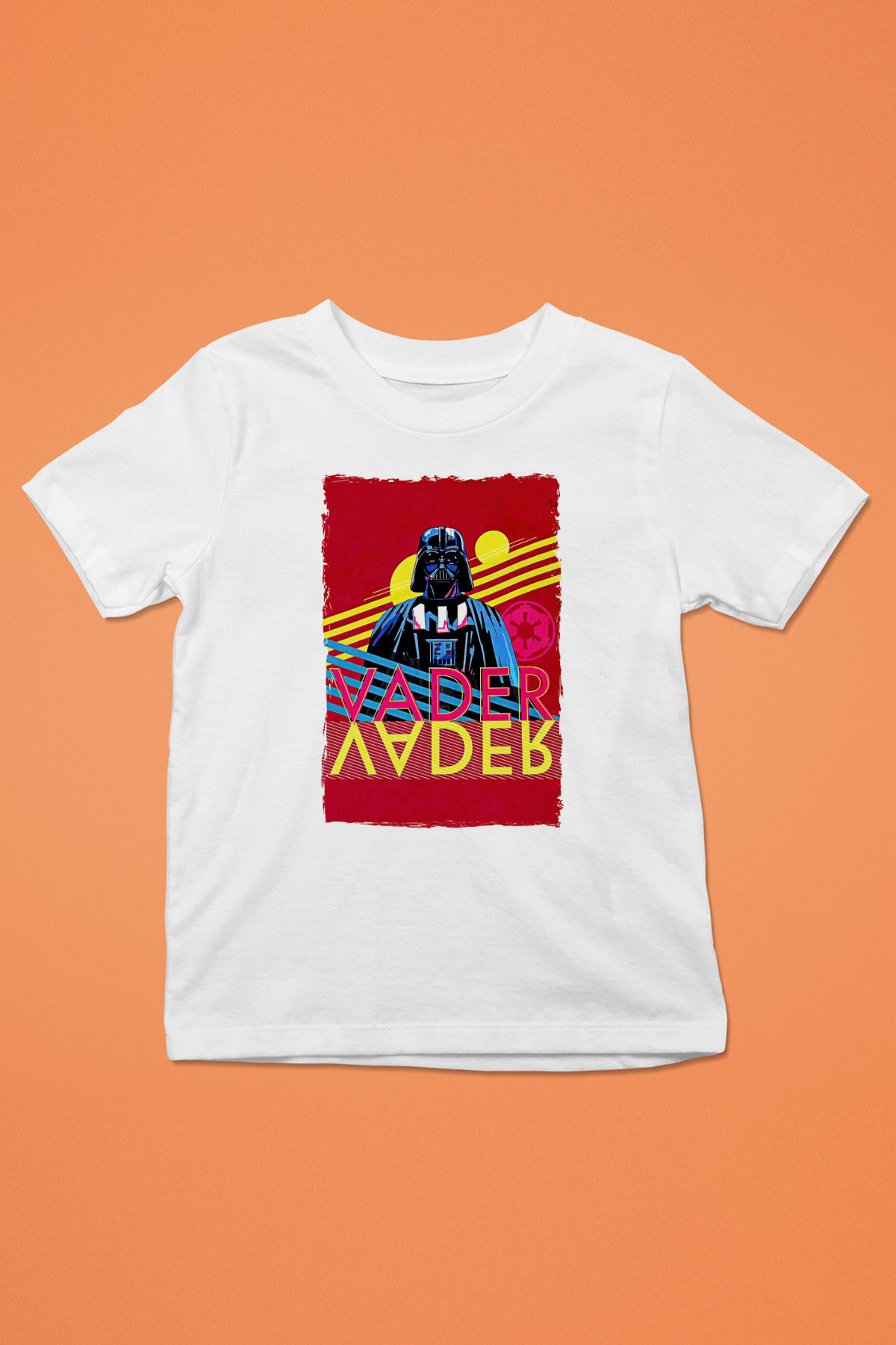 Star Wars (Dart Vader) Baskılı Beyaz Unisex Beyaz Çocuk Tişört - Tshirt