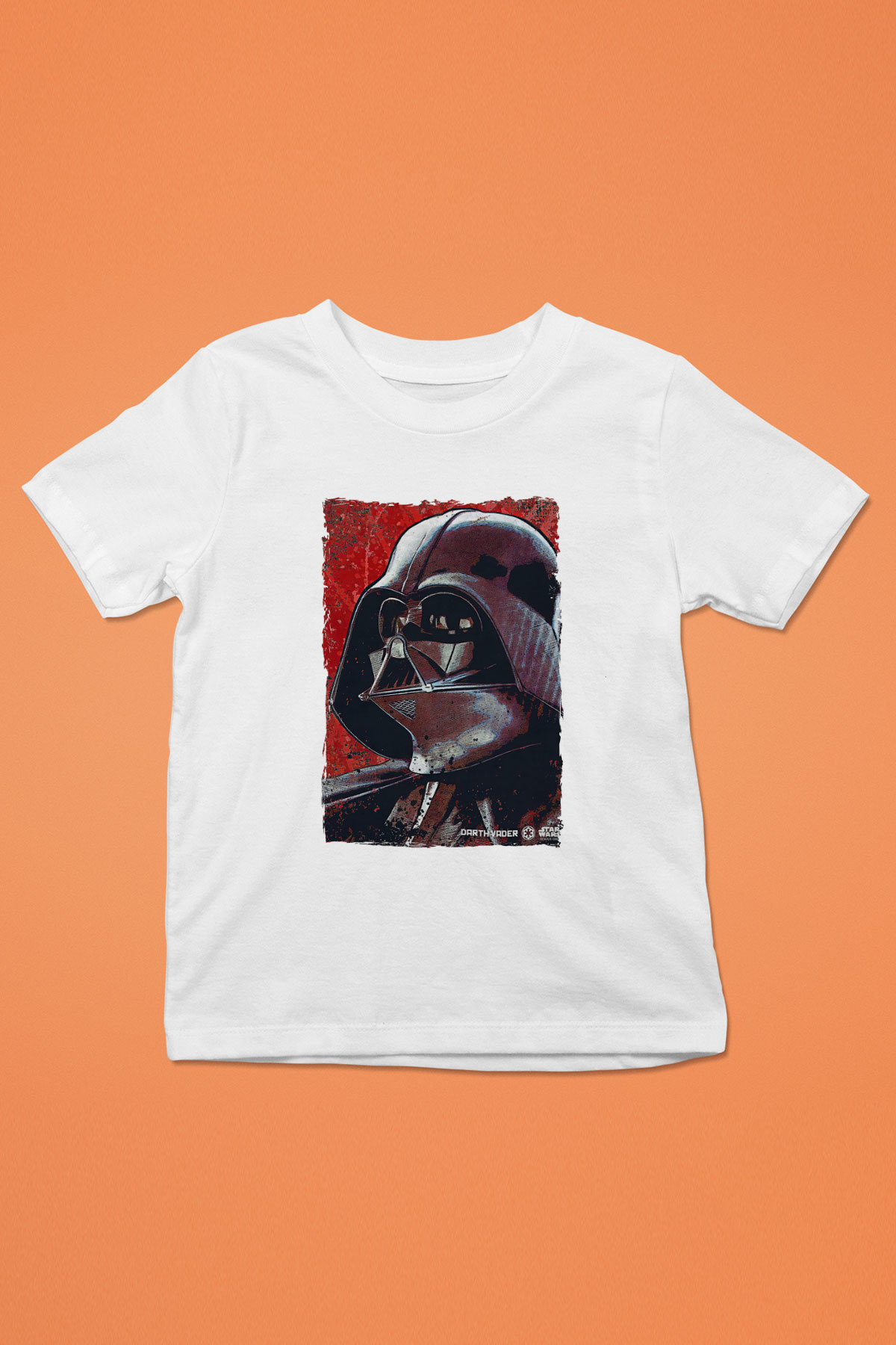 Star Wars (Dart Vader) Baskılı Beyaz Unisex Beyaz Çocuk Tişört - Tshirt