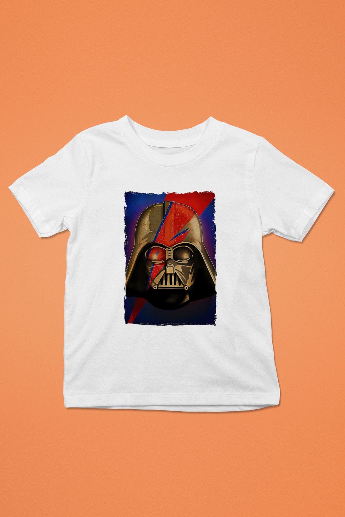 Star Wars (Dart Vader) Baskılı Beyaz Unisex Beyaz Çocuk Tişört - Tshirt